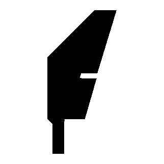 Brutalist Quill Feather Logo