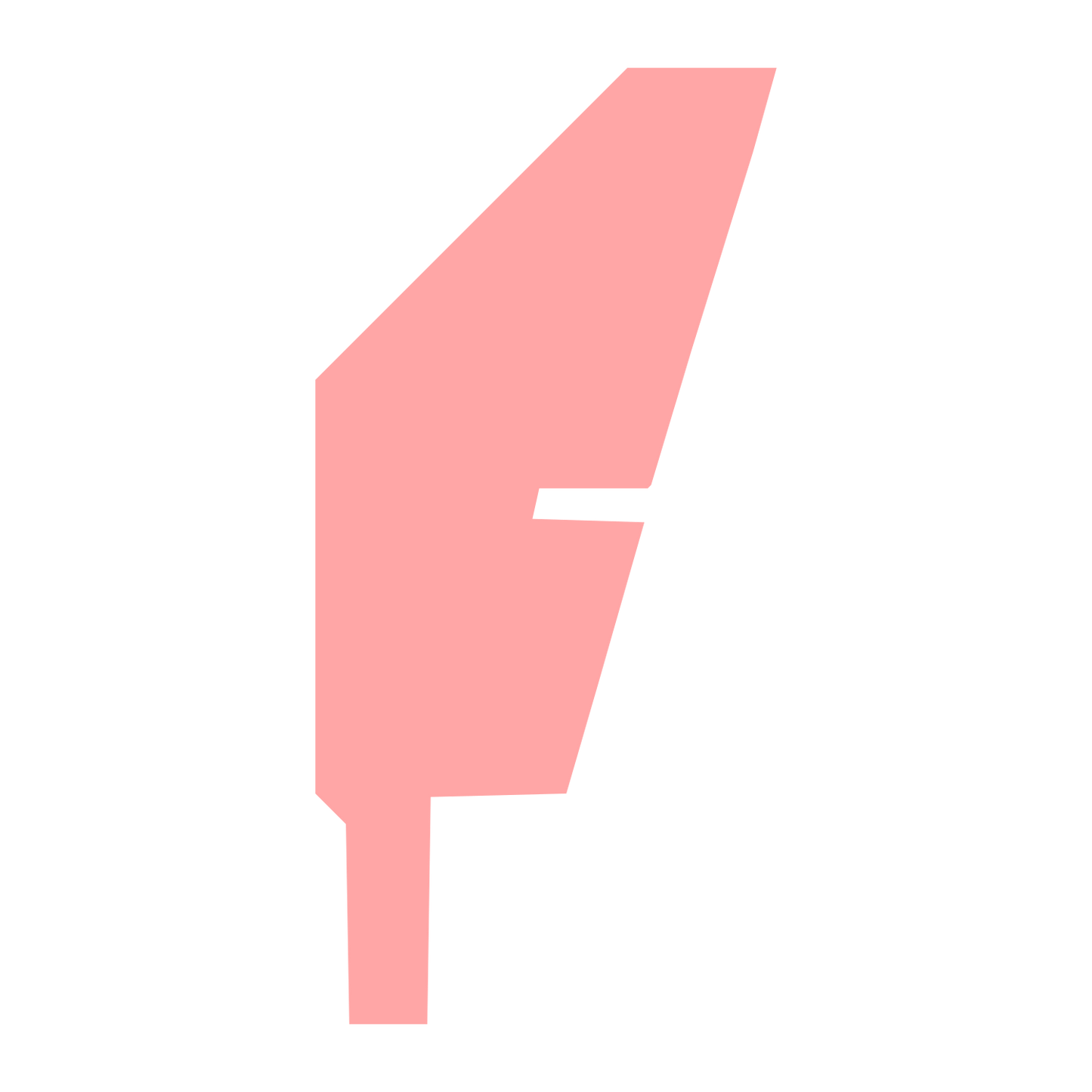 Brutalist Quill Feather Logo #ffa6a6