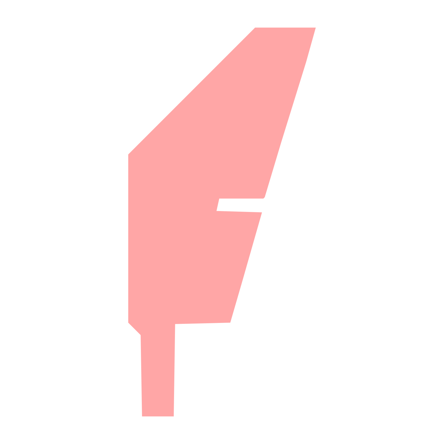 Brutalist Quill Feather Logo #ffa6a6
