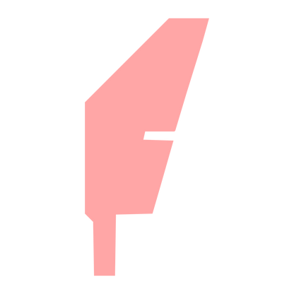 Brutalist Quill Feather Logo #ffa6a6