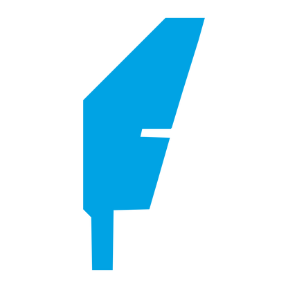 Brutalist Quill Feather Logo #00a3e4