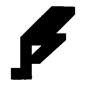 Brutalist Quill Pen Logo