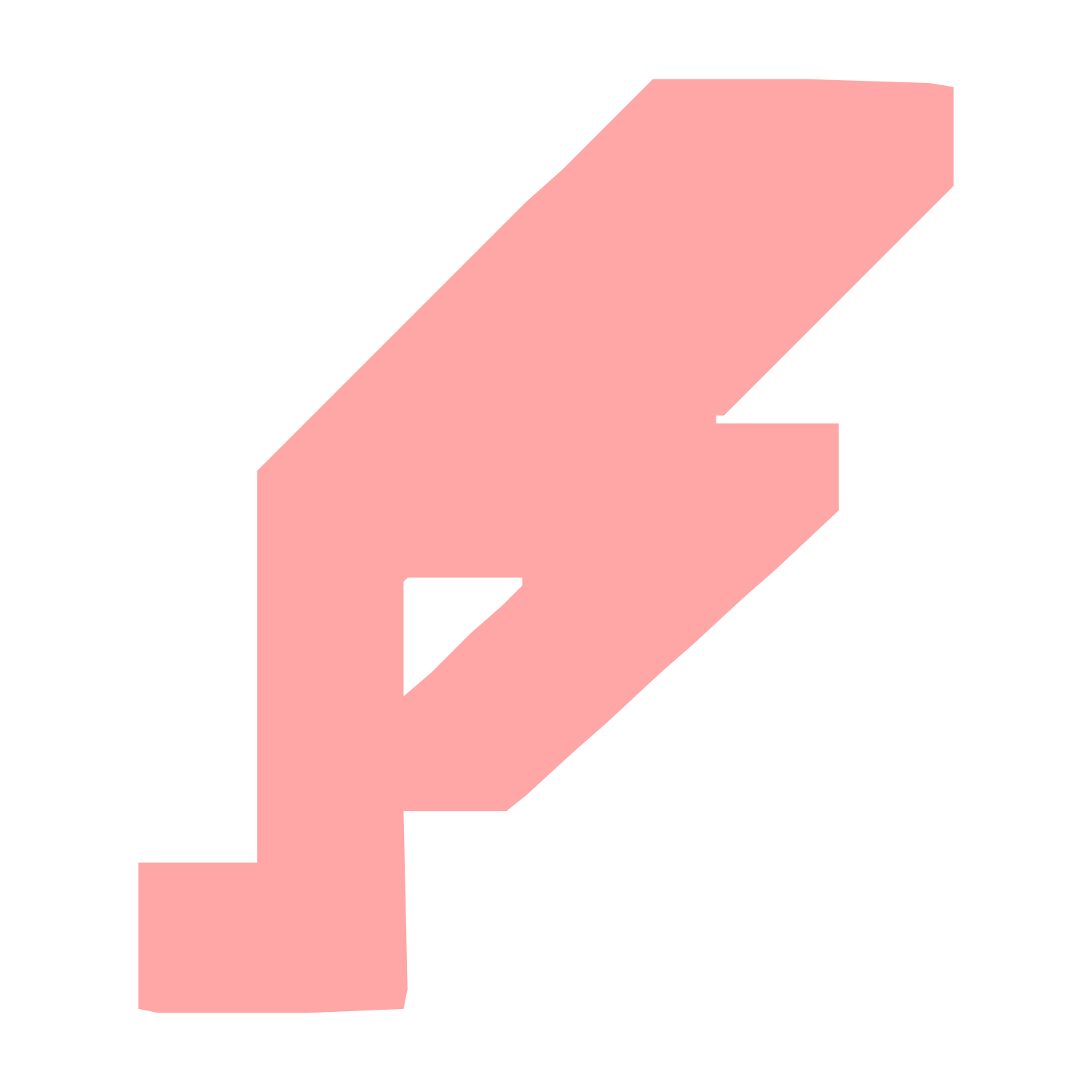Brutalist Quill Pen Logo #ffa6a6