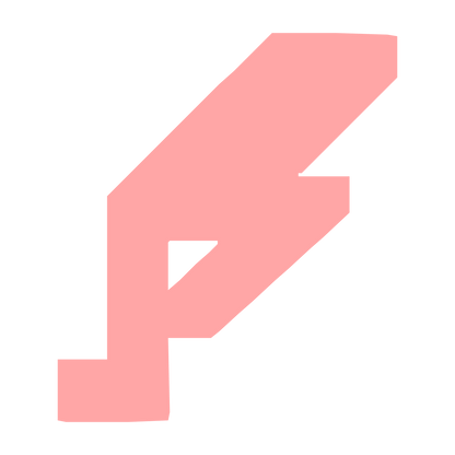 Brutalist Quill Pen Logo #ffa6a6