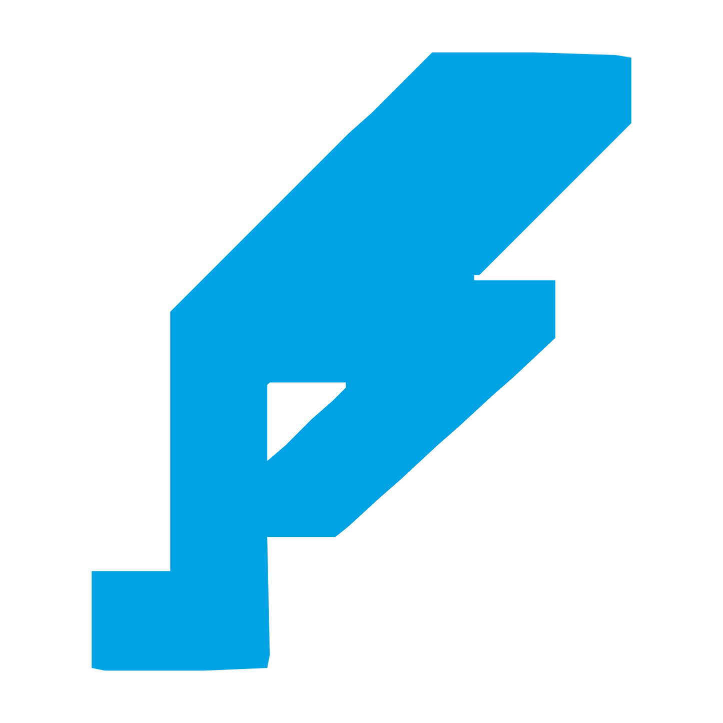 Brutalist Quill Pen Logo #00a3e4
