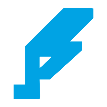 Brutalist Quill Pen Logo #00a3e4