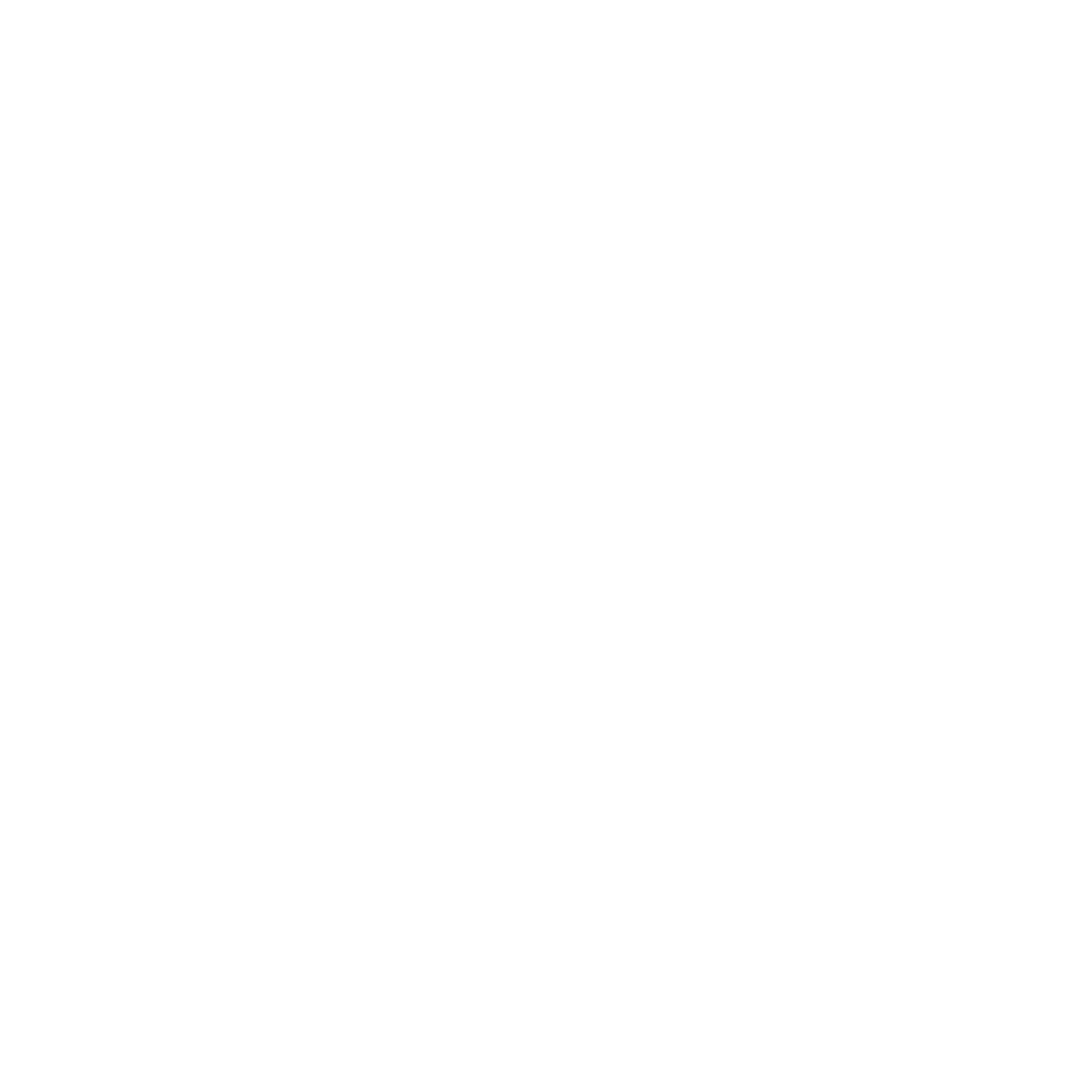 Brutalist Quill Pen Logo #ffffff