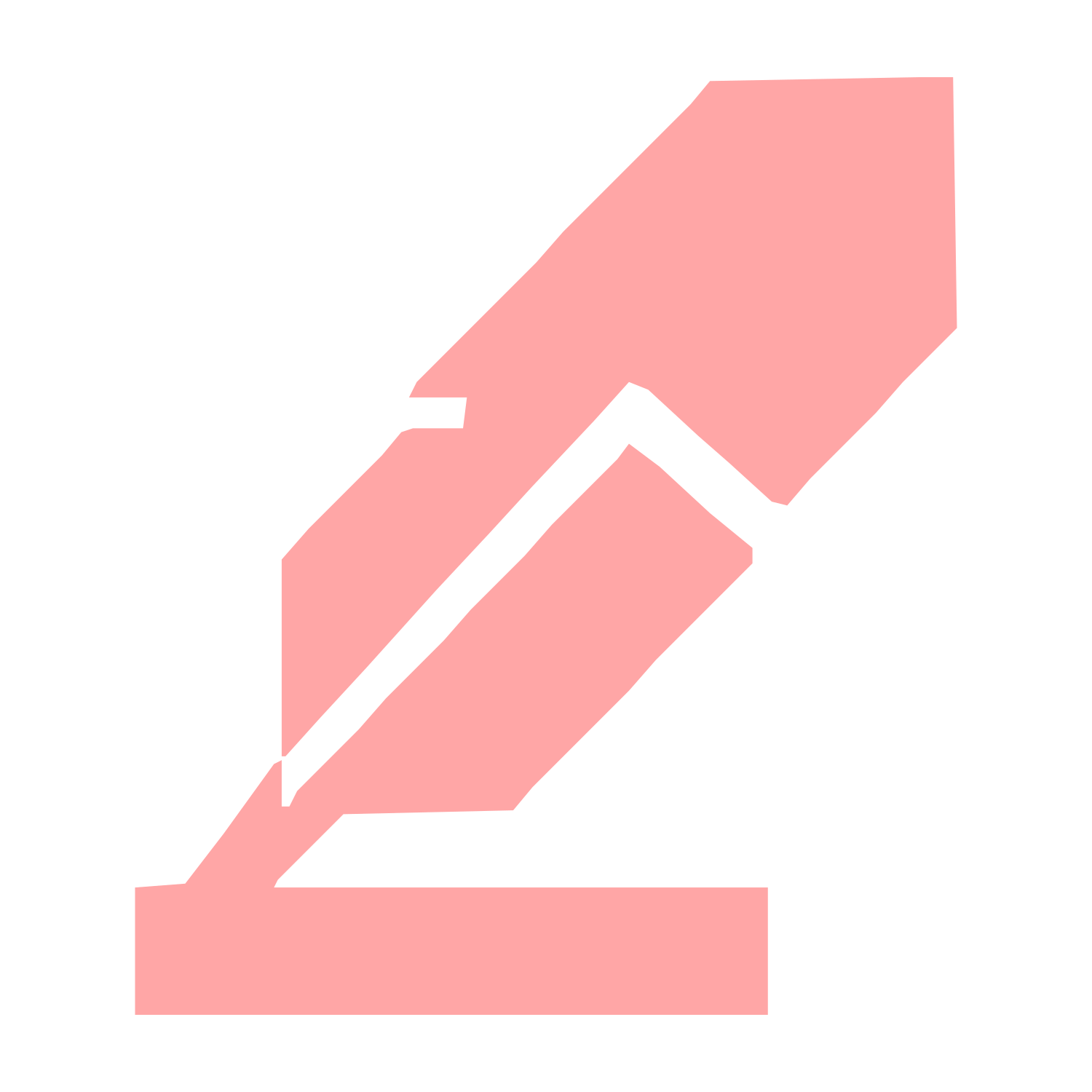 Quill Pen Writing Logo #ffa6a6