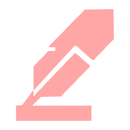 Quill Pen Writing Logo #ffa6a6