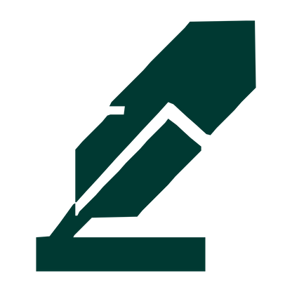 Quill Pen Writing Logo #003932