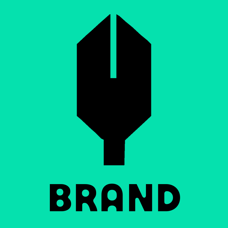 Brutalist Quill Pen Logo preview