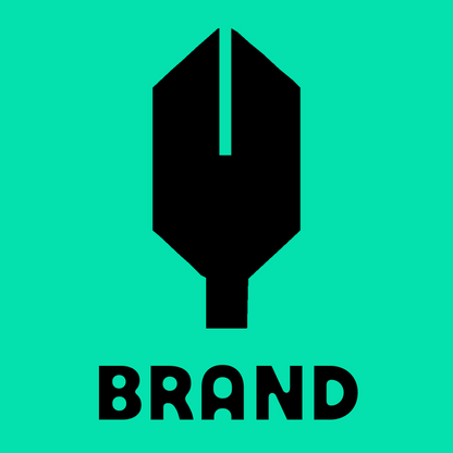 Brutalist Quill Pen Logo preview