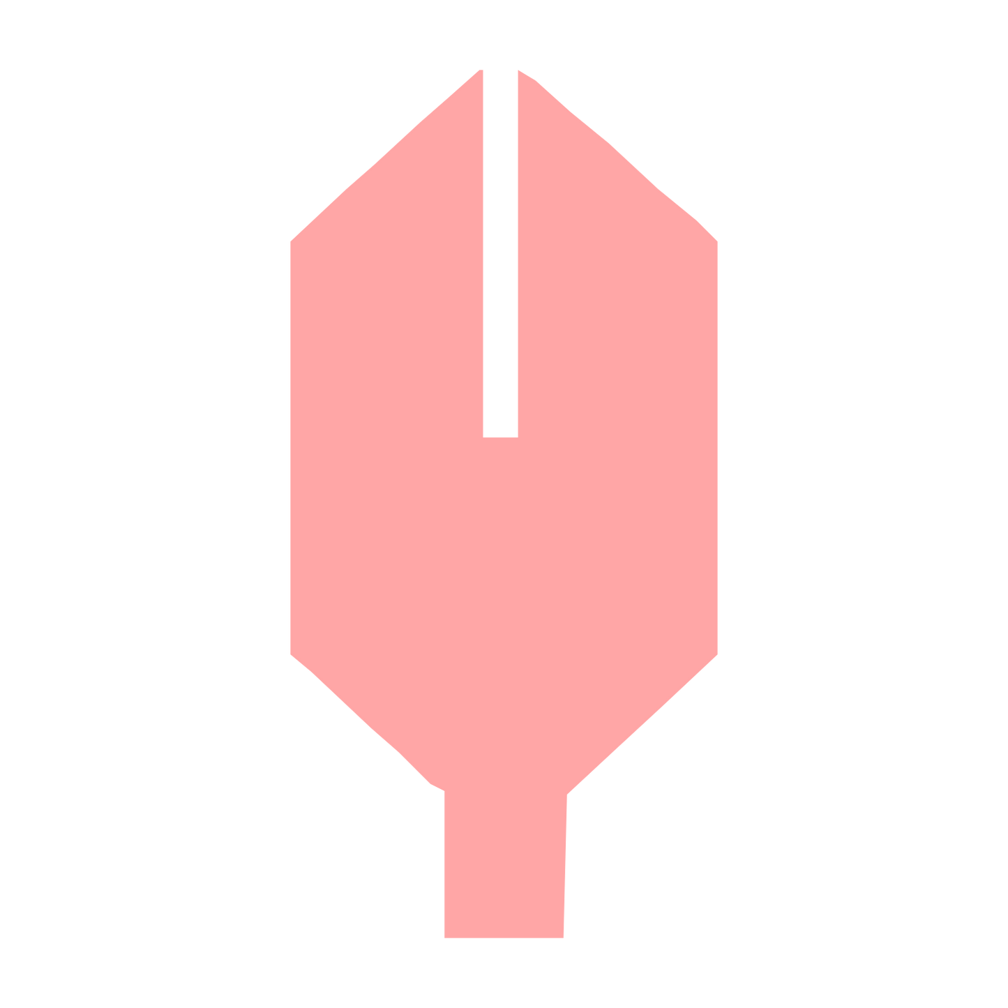 Brutalist Quill Pen Logo #ffa6a6