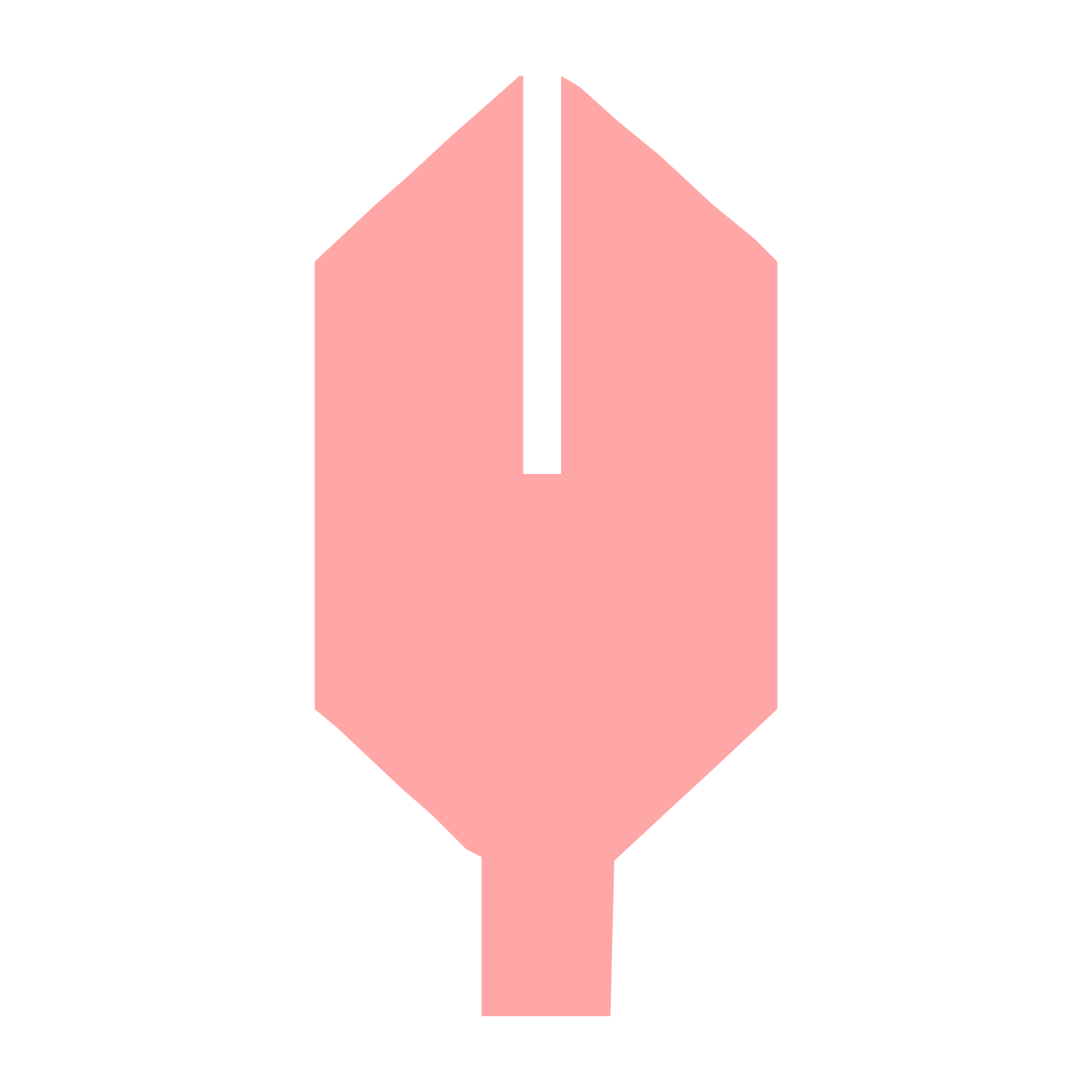 Brutalist Quill Pen Logo #ffa6a6