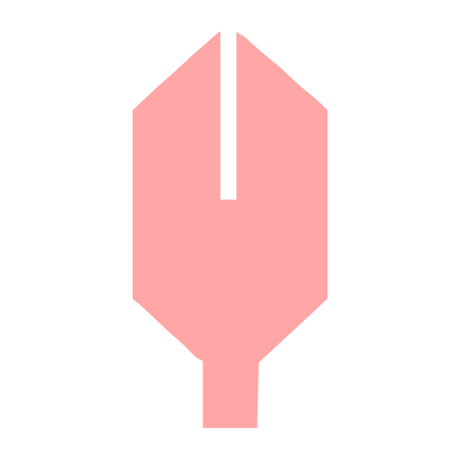 Brutalist Quill Pen Logo #ffa6a6