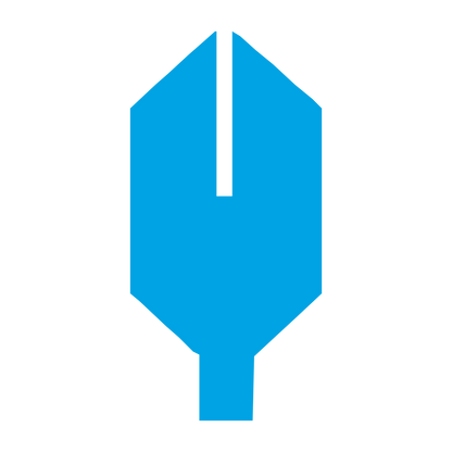 Brutalist Quill Pen Logo #00a3e4