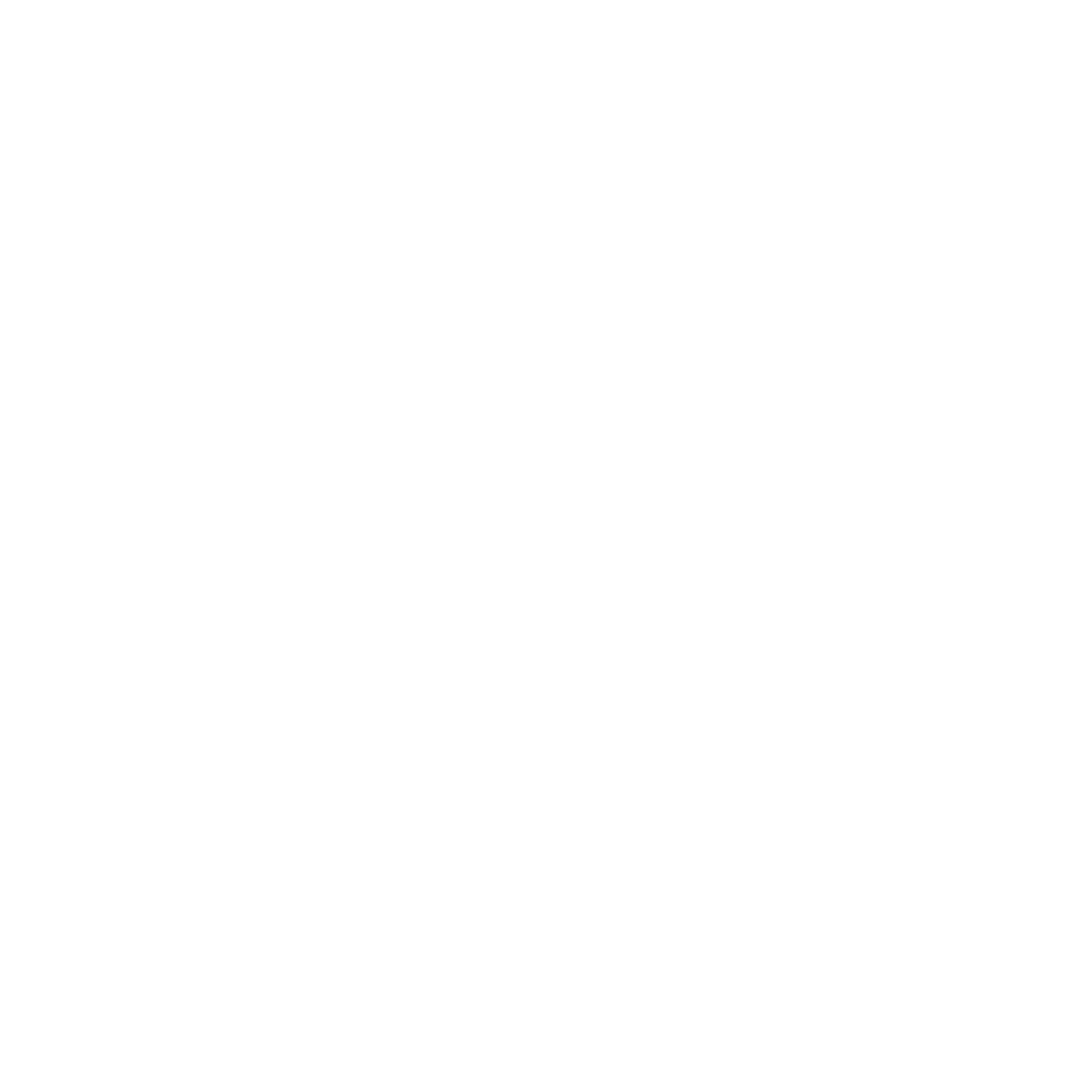 Brutalist Quill Pen Logo #ffffff