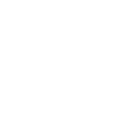 Brutalist Quill Pen Logo #ffffff