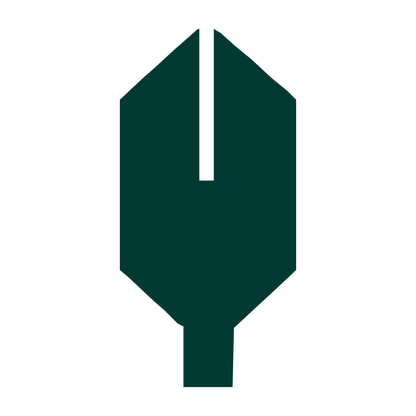 Brutalist Quill Pen Logo #003932