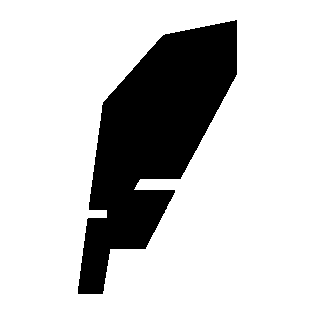 Brutalist Quill Feather Logo