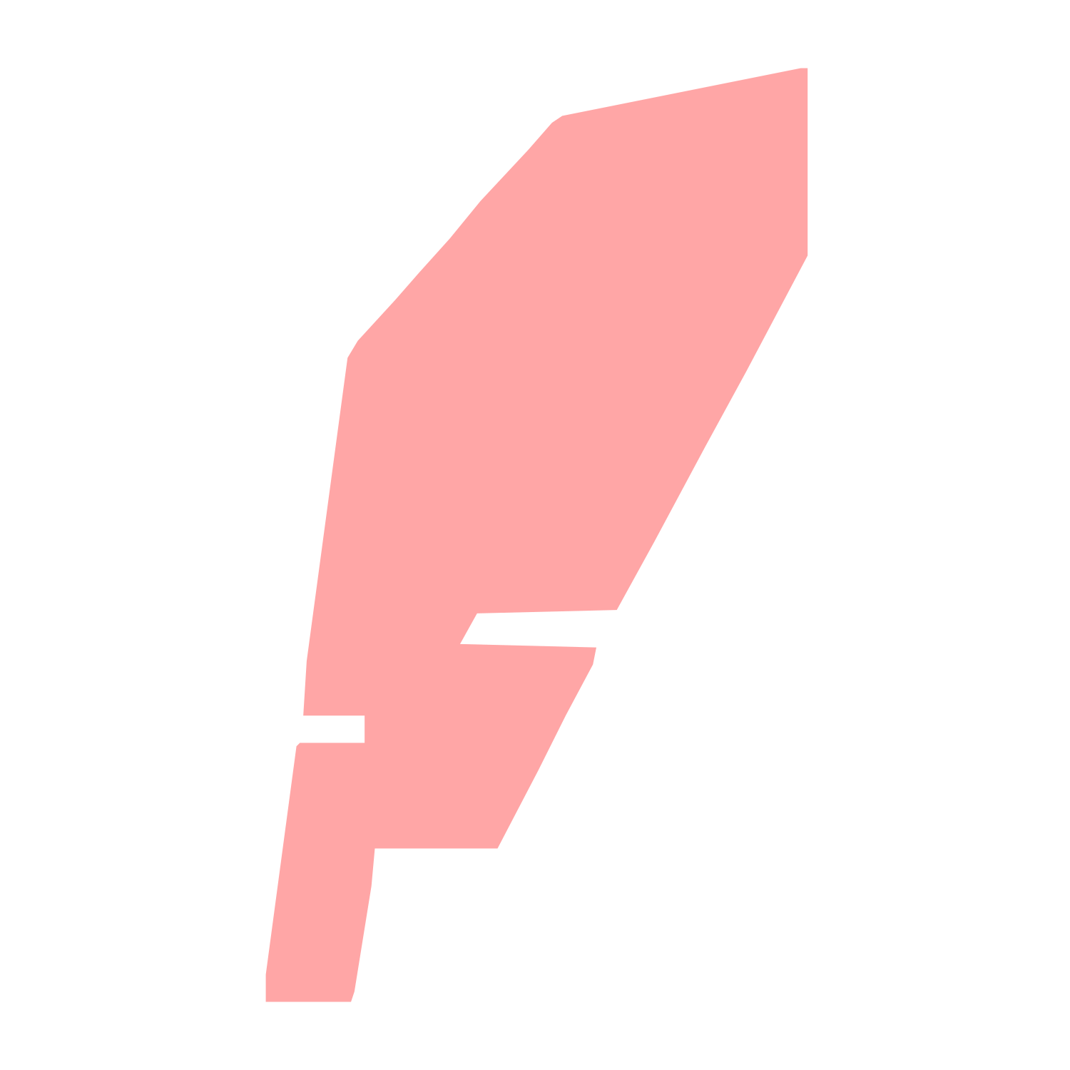 Brutalist Quill Feather Logo #ffa6a6