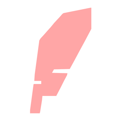 Brutalist Quill Feather Logo #ffa6a6