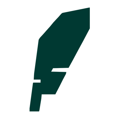 Brutalist Quill Feather Logo #003932