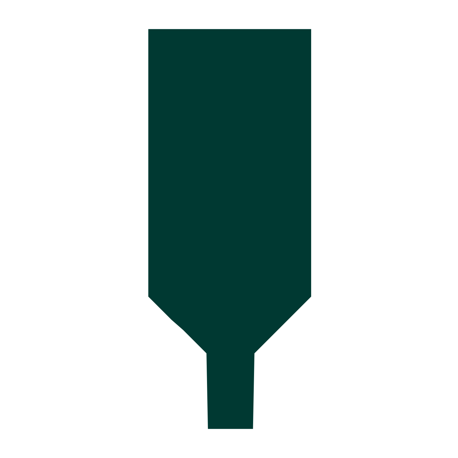 Quill Nib Silhouette Logo #003932