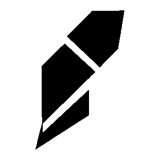 Brutalist Quill Feather Logo