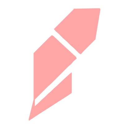 Brutalist Quill Feather Logo #ffa6a6