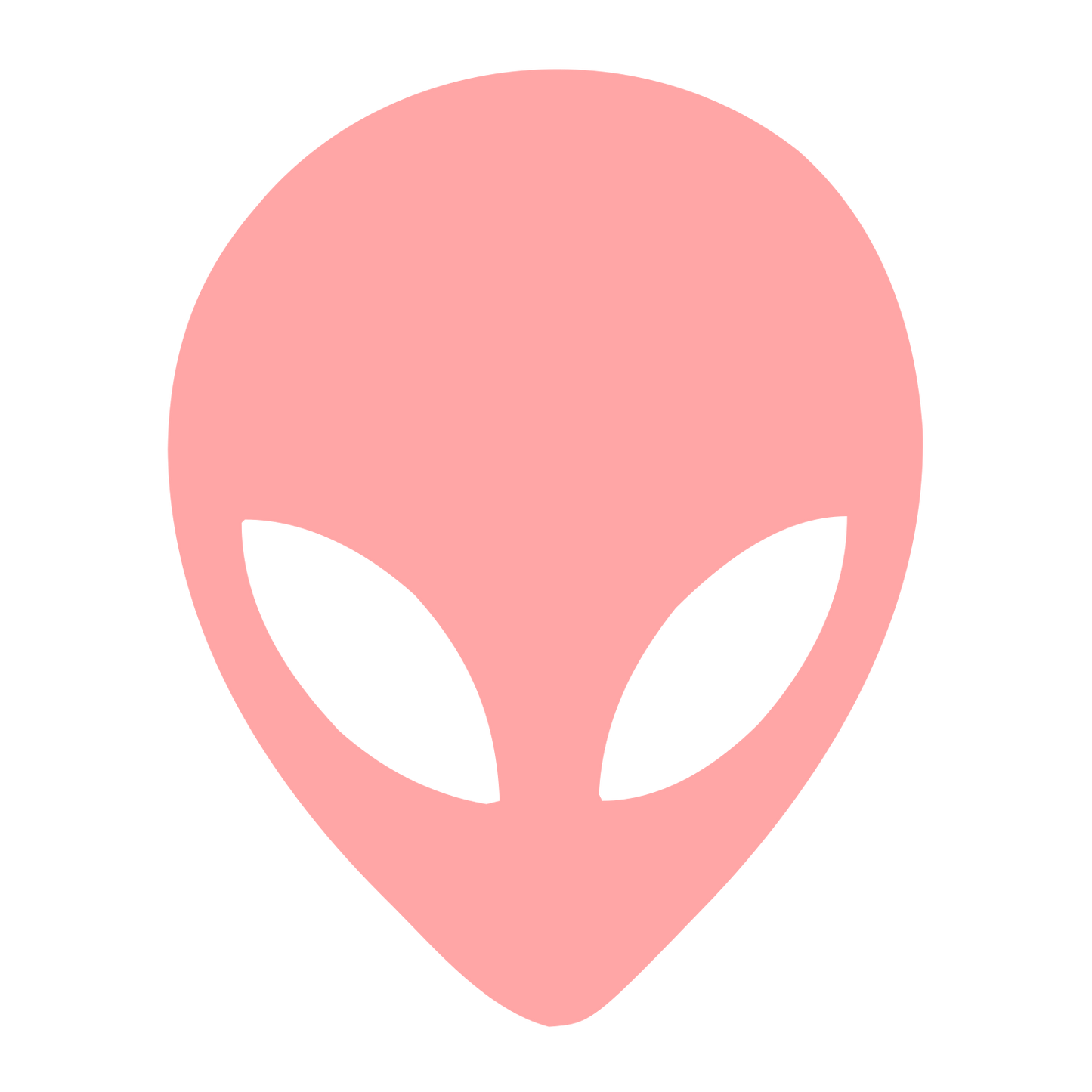 Alien Head Face Logo #ffa6a6