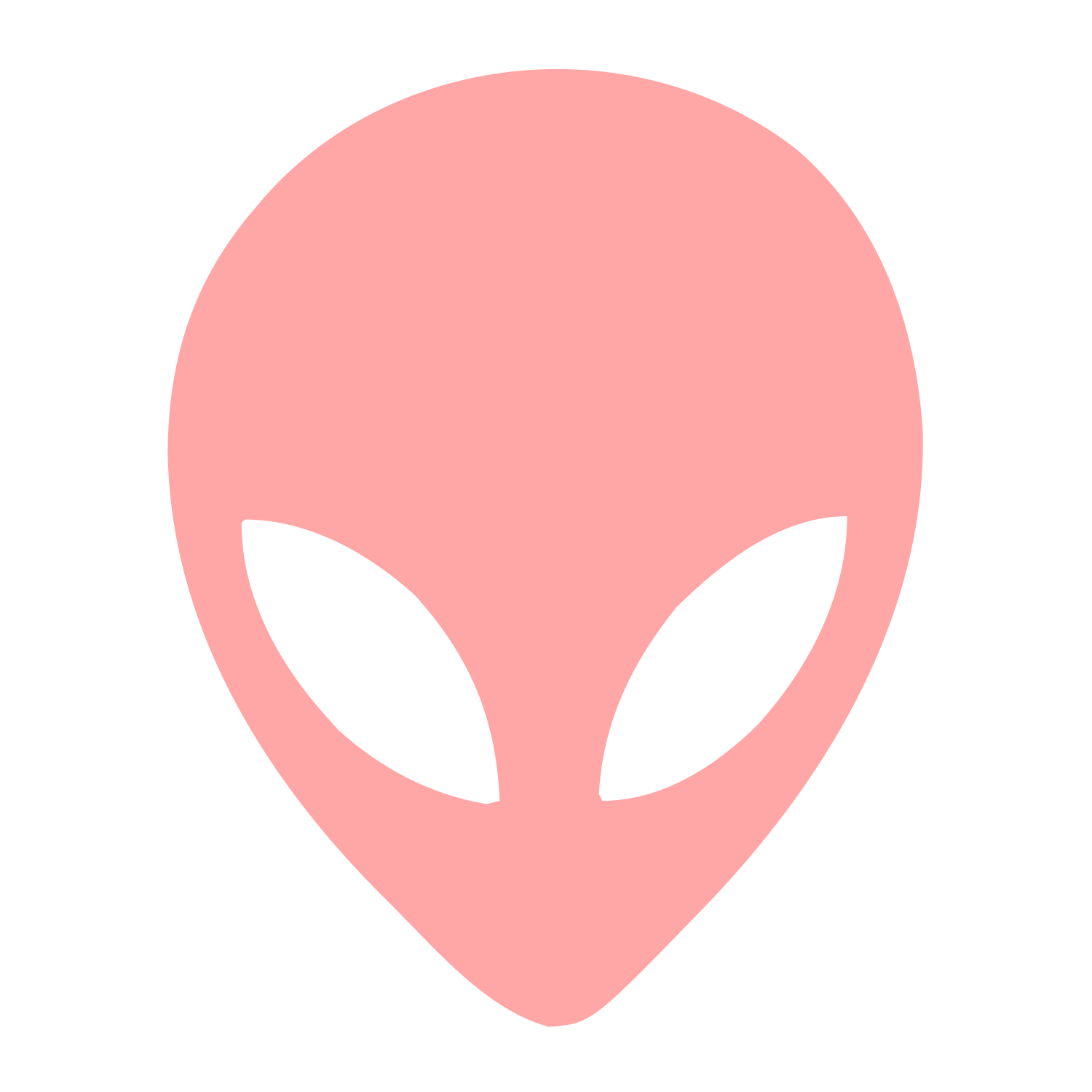 Alien Head Face Logo #ffa6a6