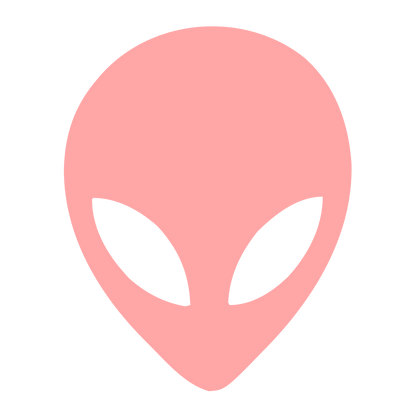 Alien Head Face Logo #ffa6a6