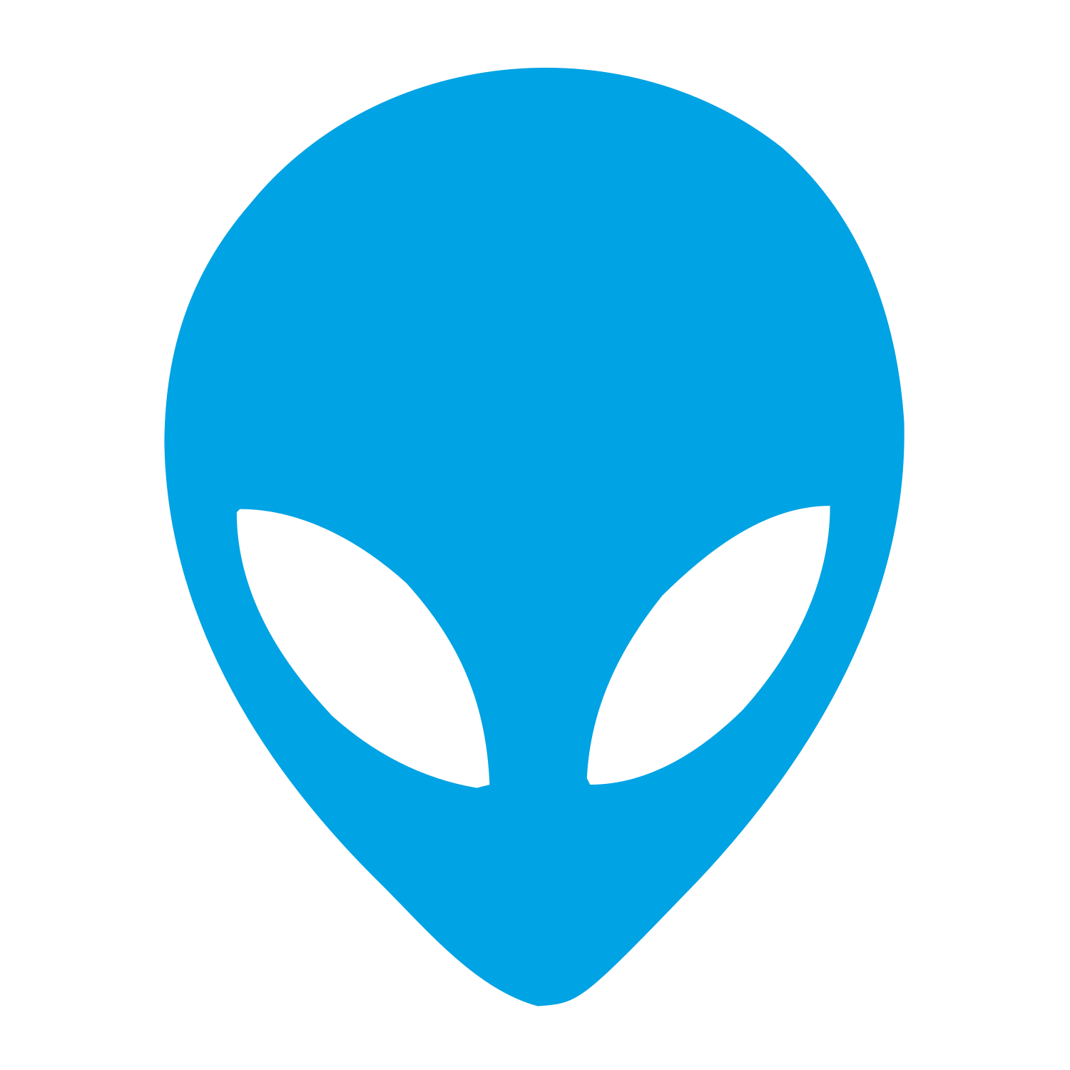 Alien Head Face Logo #00a3e4
