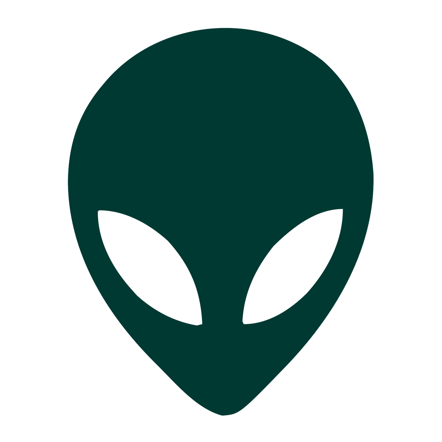Alien Head Face Logo #003932