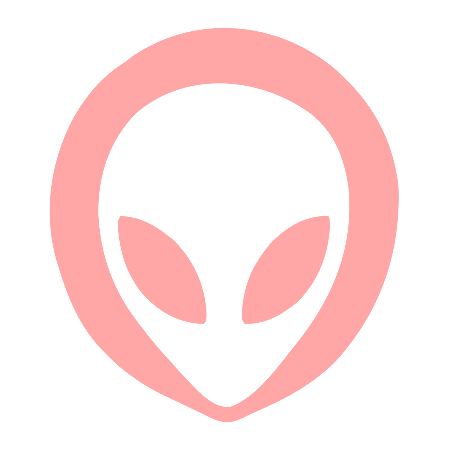Alien Head Face Logo #ffa6a6