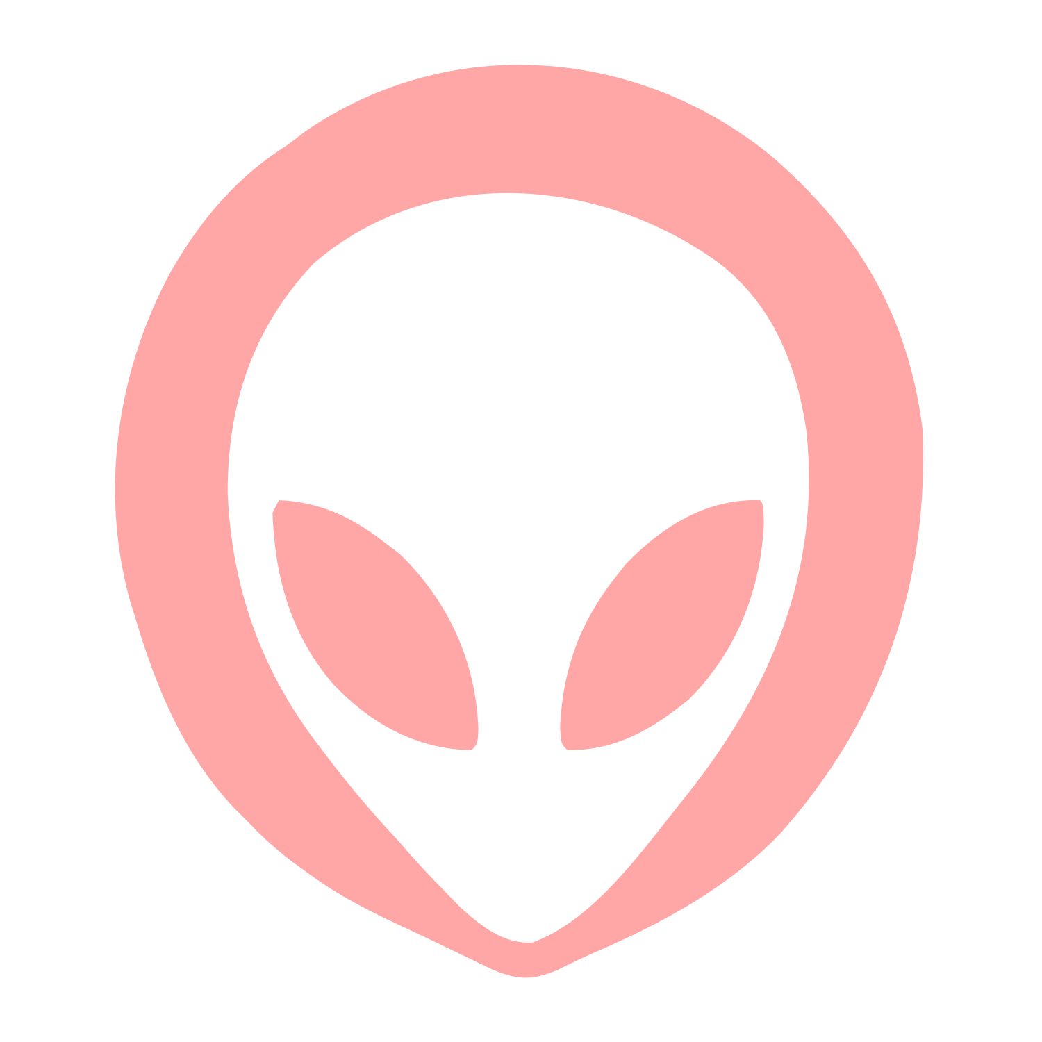 Alien Head Face Logo #ffa6a6