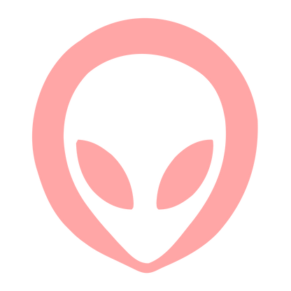 Alien Head Face Logo #ffa6a6