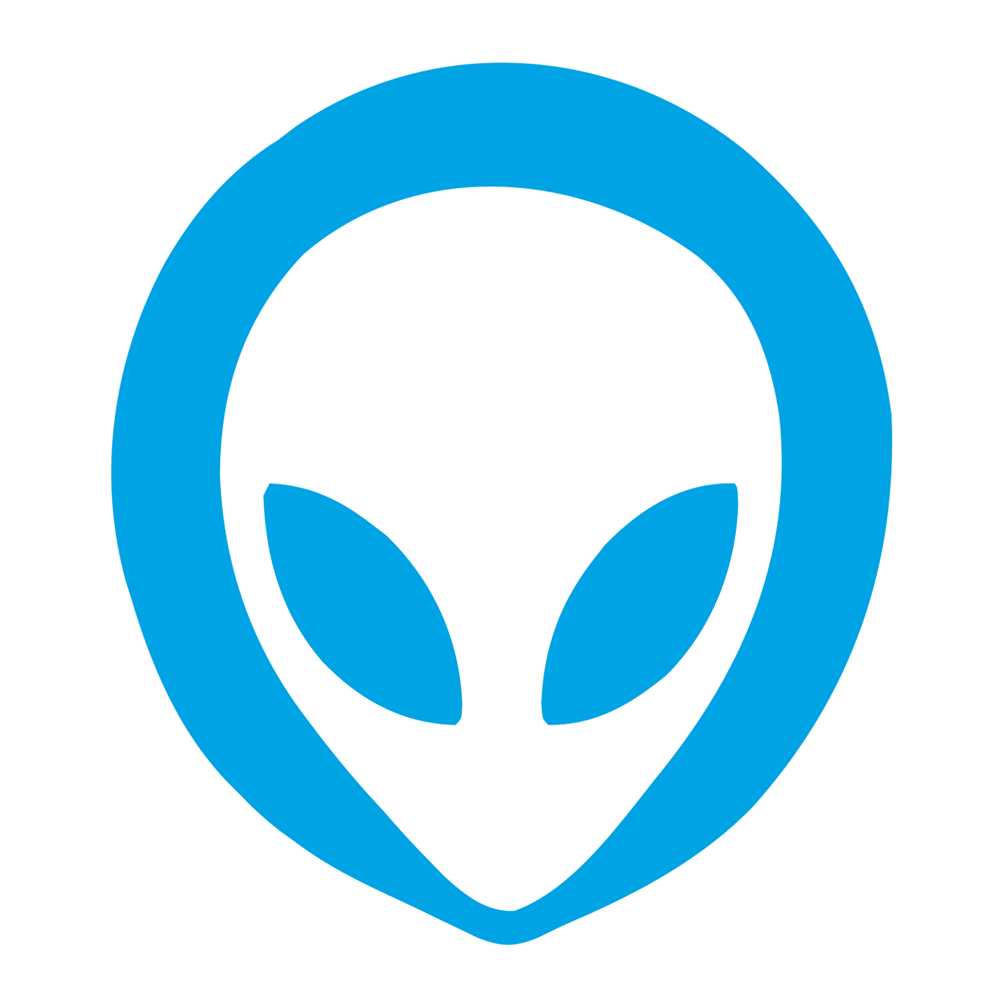 Alien Head Face Logo #00a3e4