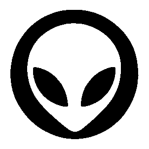 Alien Face Circle Logo