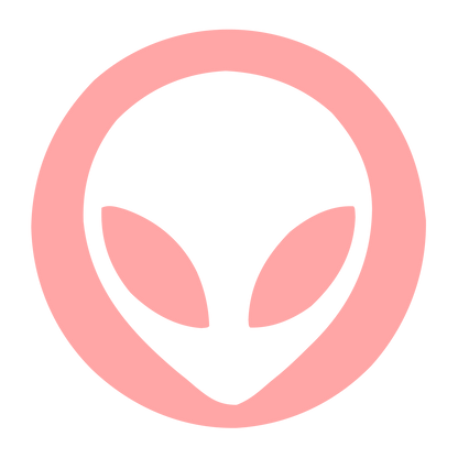 Alien Face Circle Logo #ffa6a6