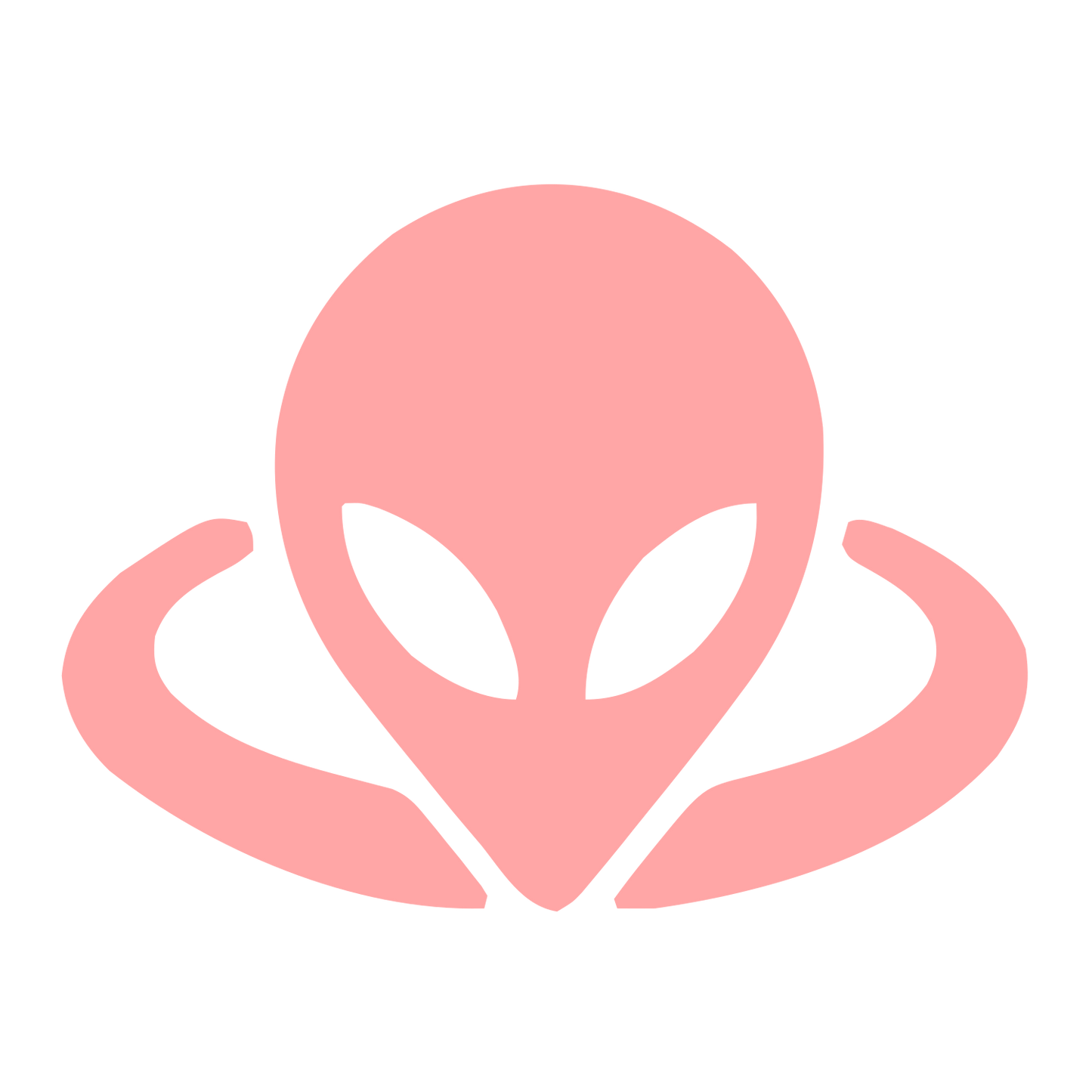 Alien Head Orbit Logo #ffa6a6