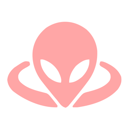 Alien Head Orbit Logo #ffa6a6