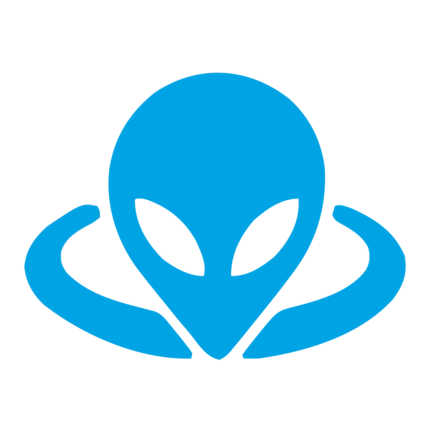 Alien Head Orbit Logo #00a3e4