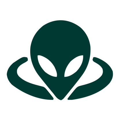 Alien Head Orbit Logo #003932