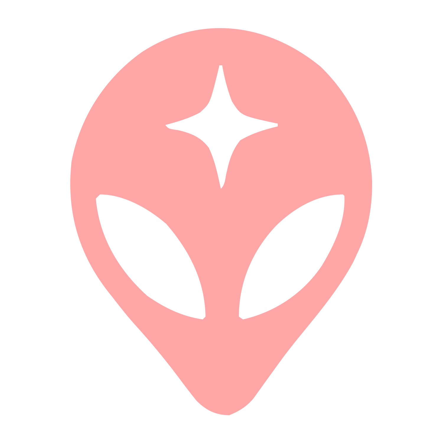 Alien Head Star Logo #ffa6a6