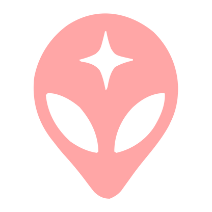 Alien Head Star Logo #ffa6a6
