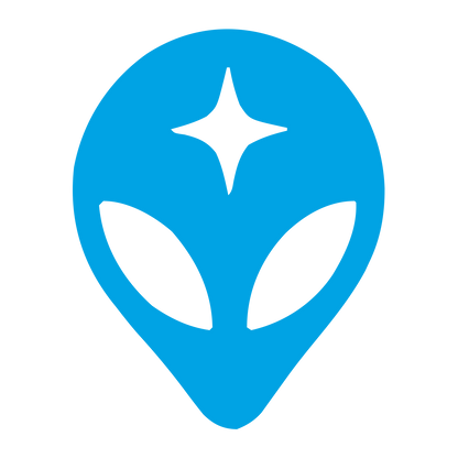 Alien Head Star Logo #00a3e4