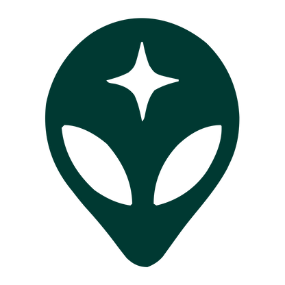 Alien Head Star Logo #003932