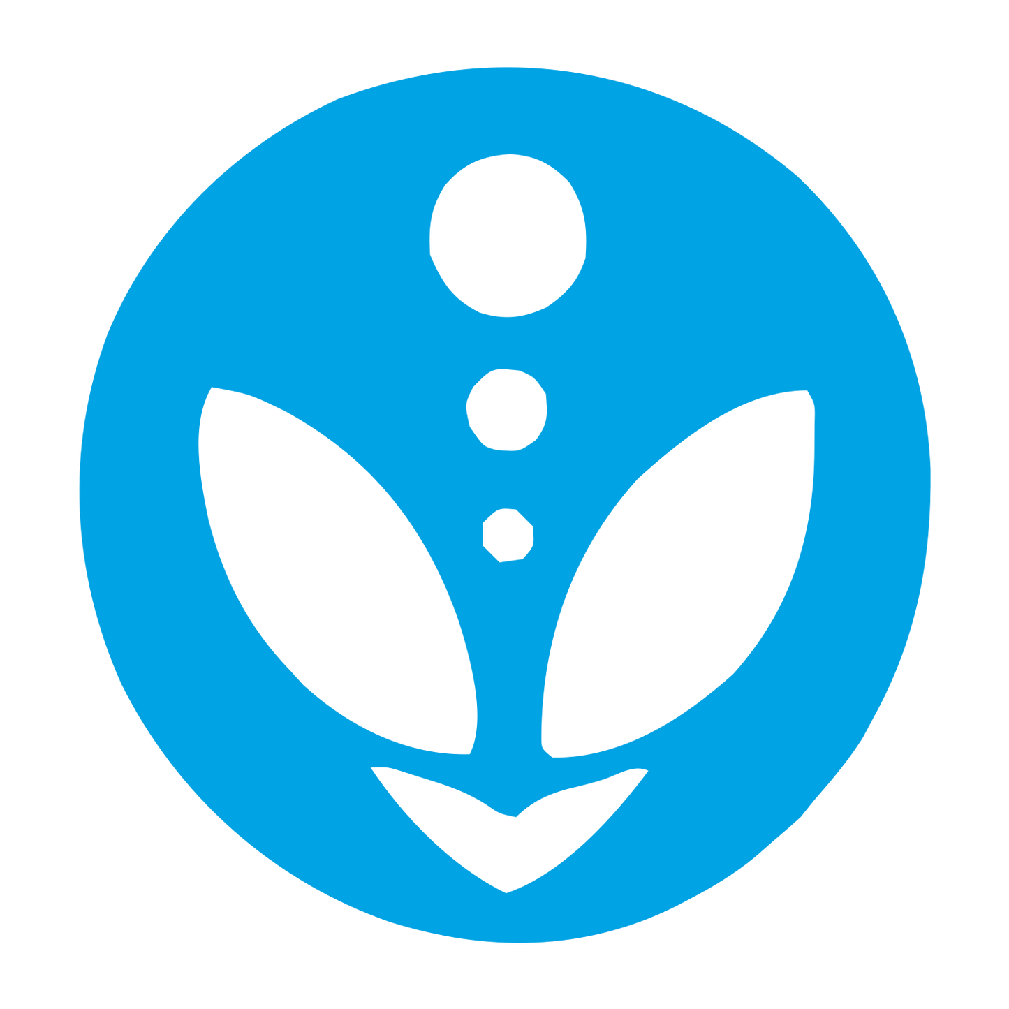 Alien Face Circle Logo #00a3e4